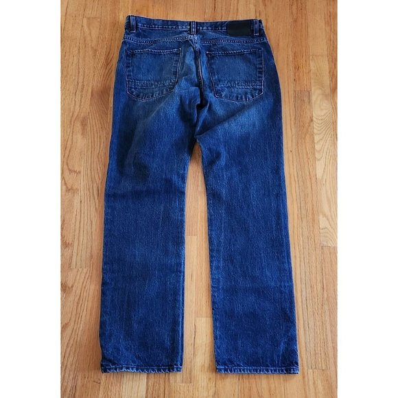 Calvin Klein Jeans Mens Size 34 x 32 Slim Straight Leg Blue Denim Low Rise Pants - Picture 4 of 11